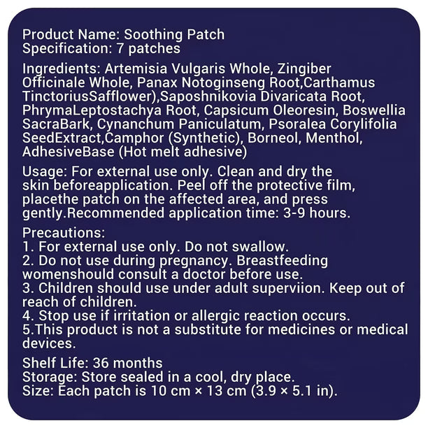 Japanese Herbal Pain Relief Patch – Fast Soothing Comfort for Joints & Muscles