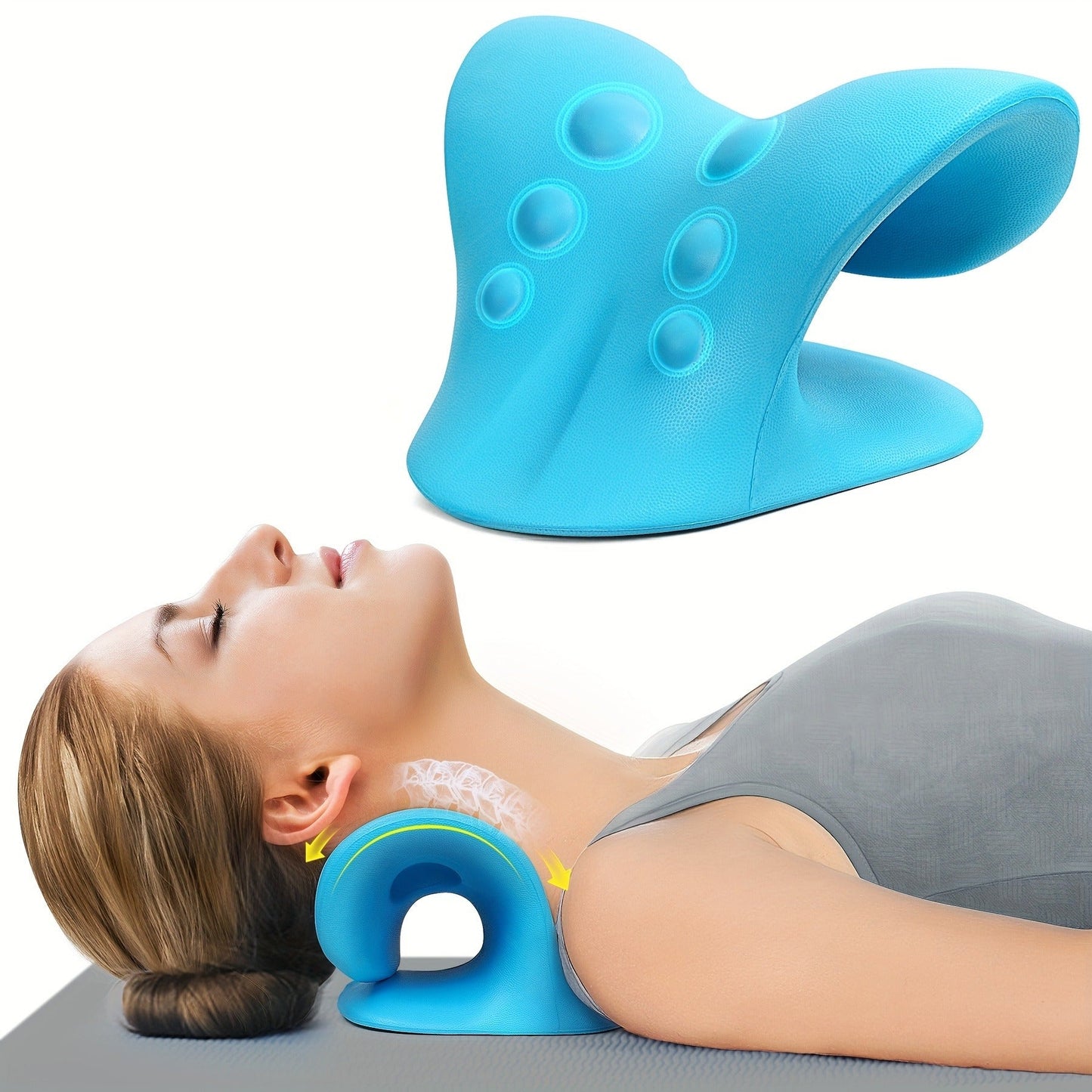 Cervical Memory Foam Neck Pillow Relieves Neck Pain & Improves Sleep
