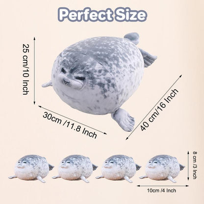 Chubby Spotted Seal Plush – Soft & Cuddly Kids Pillow