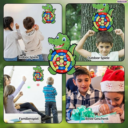 Kids Crocodile Sticky Ball Toss Target Game – 10 Balls