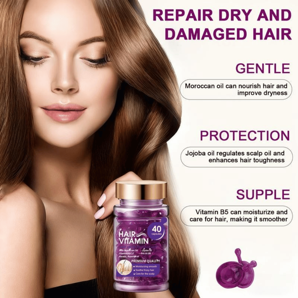 Moroccan Oil Hair Vitamin Capsules – Smooth, Shiny & Frizz-Controlled Hair