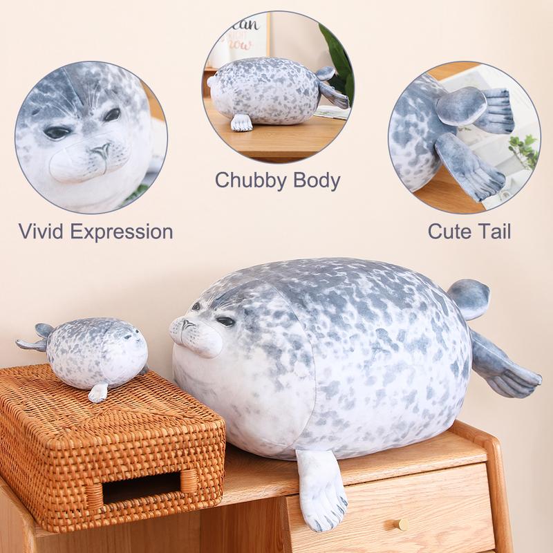 Chubby Spotted Seal Plush – Soft & Cuddly Kids Pillow