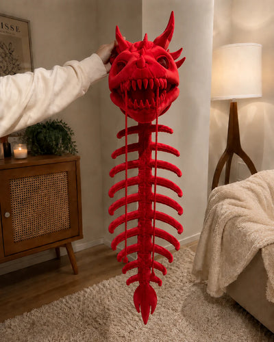 Dinosaur Skeleton Plush – Soft & Spooky Cozy Companion