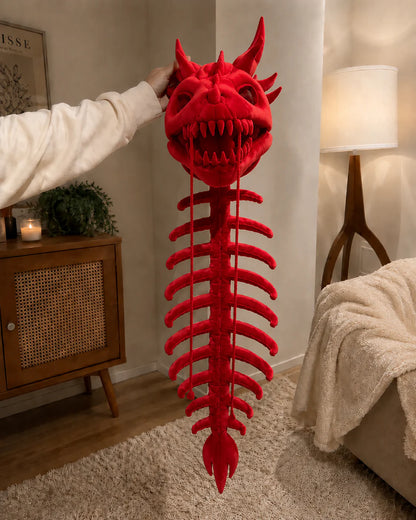 Dinosaur Skeleton Plush – Soft & Spooky Cozy Companion
