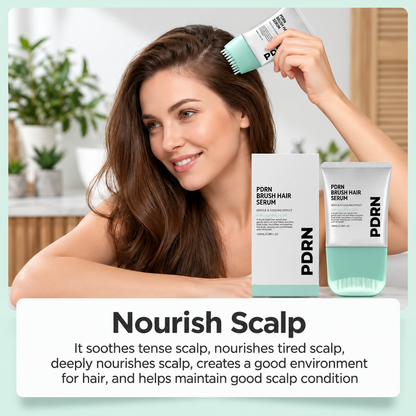 PDRN Scalp Care Hair Serum with Built-In Massage Brush