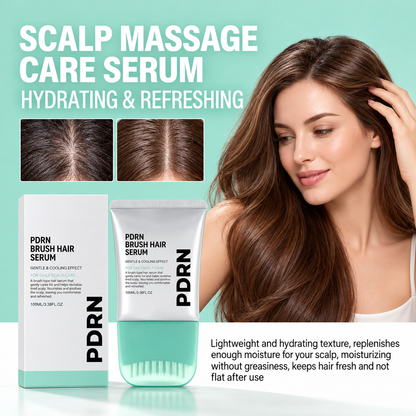PDRN Scalp Care Hair Serum with Built-In Massage Brush