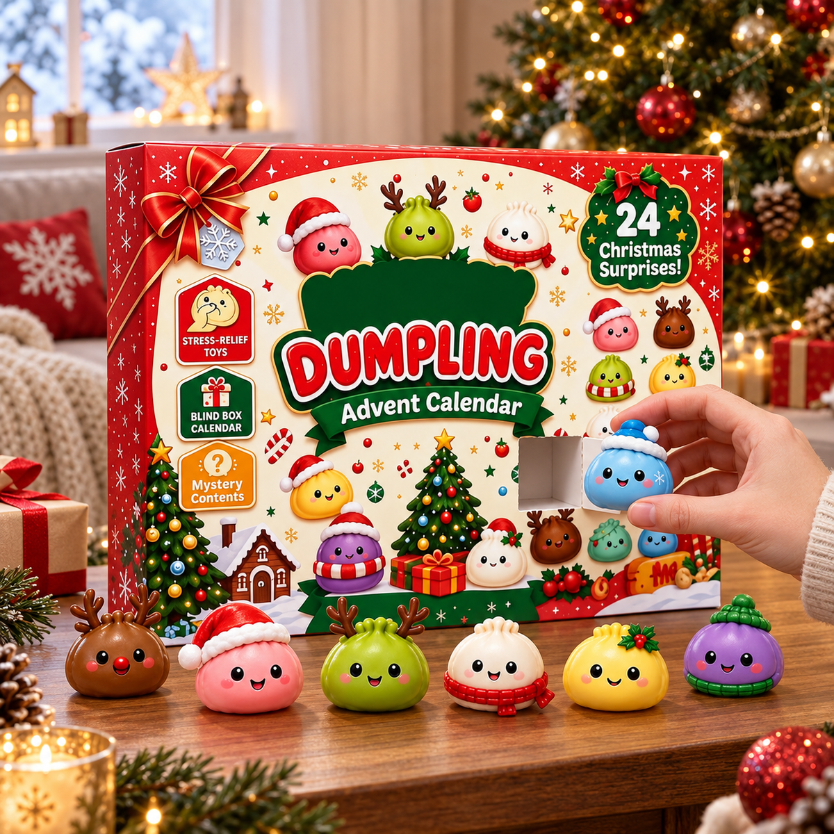 24-Day Christmas Dumpling Advent Calendar – Cute Squishy Surprise Toys