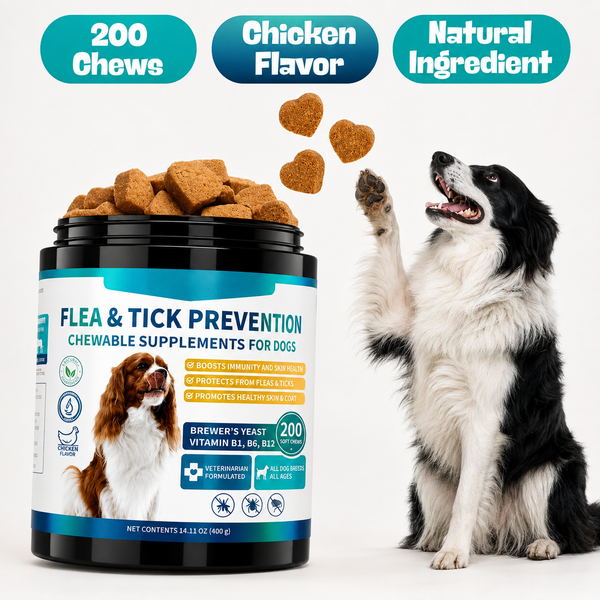 Flea & Tick Prevention Chews for Dogs – Daily Skin & Immune Support