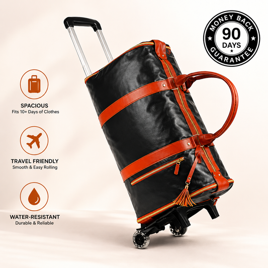Travel Smarter with Our Spacious Foldable Rolling Travel Bag