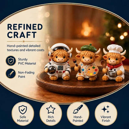 24 Days of Highland Cow Magic Advent Calendar – 24 Collectible Christmas Cow Figures
